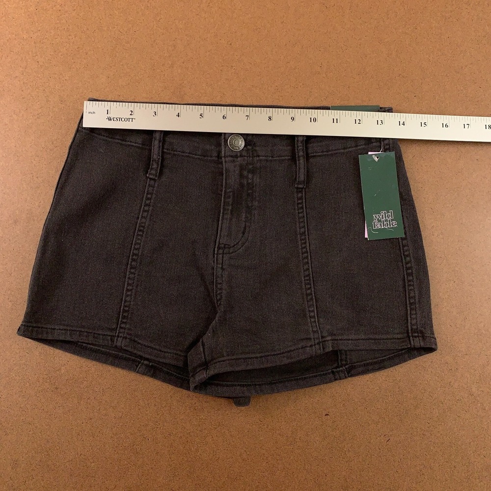 Wild Fable Womens Size 2 Black Denim Super High Rise 2.5" Inseam Shorts NWT - Picture 7 of 8